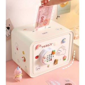 미니금고 소형 귀중품 저금통 조립식 보물상자 옷장 17cm 지폐저금통 지폐 보관 용돈