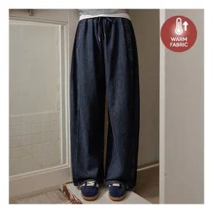 저스트원 커버절개 융기모 스트링 밴딩데님숏기본롱 114485