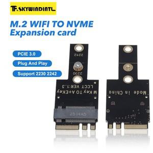 미니 소형 호환 PC/노트북용 NVME 확장 카드 PCIE 3.0 X4 M.2 NGFF SSD 변환기에 WiFi