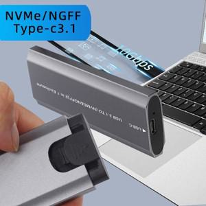 M.2 to USB Type C 3.1 SSD 어댑터 M B B+M 키 NVME NGFF 듀얼 프로토콜 2230 고속 10Gbps 메탈 케이스 외