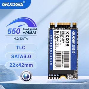 GUDGA M2 SATA 2242 SSD 128GB 256GB NGFF 내장 솔리드 스테이트 하드 드라이브 TLC 노트북 Destop Thinkpa