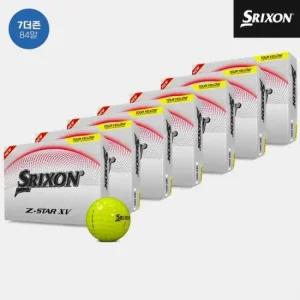 7더즌 84알던롭코리아 정품 스릭슨 Z스타9 XV 골프볼 남여공용 투어옐로우 3피스