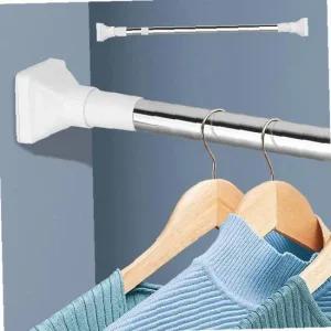 사각압축봉 120 스텐 샤워커튼봉 욕실봉 화장실 행거