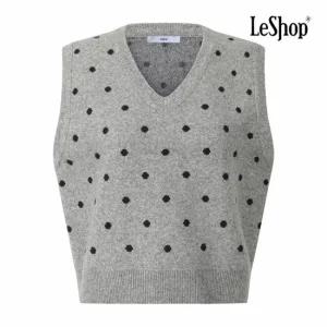 [르샵] 도트 패턴 울 니트 베스트 (BPCVT001A)