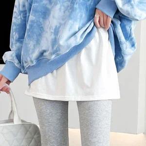 [하프클럽/]레이어드 스커트 맨투맨 후드티 이너 치마