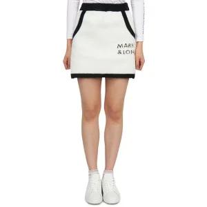 마크앤로나 골프웨어 여성 니트 스커트 MLW 2D AE11 WHITE