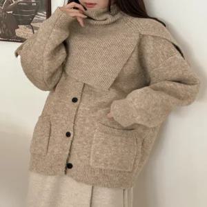 슈크벨 루즈핏 워머세트 울 가디건 85444 빅사이즈 여성의류