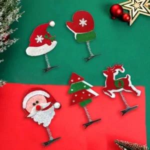 펠트 크리스마스 헤어핀 머리핀 트리장식 산타 머리띠 산타복 교회 성가대 성탄절  어린이집 유치원