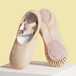 Rly 여성 가죽 발레슈즈 발레 무용 댄스 신발