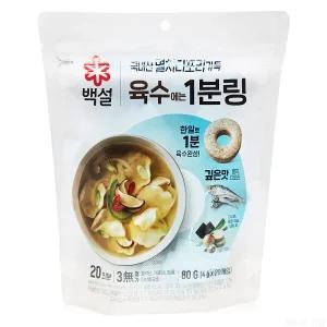 백설 1분링 멸치디포리가득 80g 1개