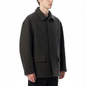 남녀공용 울 오버사이즈 하이칼라 피코트 가을겨울