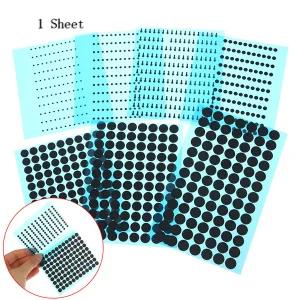 직경 1.523.5789MM IR 원격 제어 전도성 고무 버튼 용 검정색 전도성 고무 패드 키패드 수리 키트