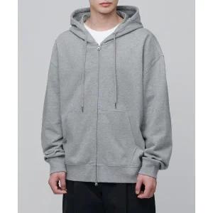 무신사 스탠다드 MUSINSA ANDAR D 엑스트라 오버사이즈 후디드 스웨트 집업 미디엄 그레이 MMBTJAZ02-MR 10