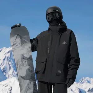 남성 스키복 방수 패딩 상의 방한 보드복 겨울 블랙 재킷 야상