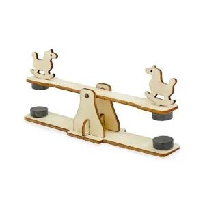 창의력 과학실험 나무모형 키트 자력 시소 M-13