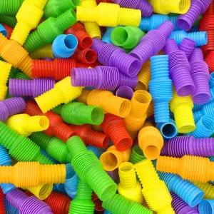 초미니 레인보우 팝튜브 파이프 장난감 감각놀이 100개세트