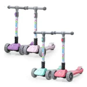 스노우 젤리 킥보드 LED 발광 어린이 스쿠터 접이식