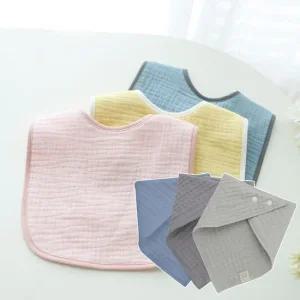 꿈두부 남아 삼중거즈 턱받이 3종 거즈스카프빕 3종세트