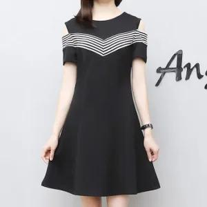 JS.어깨트임V라인원피스 빅사이즈 여성의류 임부복