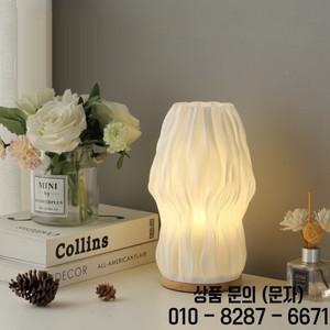 프렌치 크림 스타일 3D 프린트 램프쉐이드 데스크 침실 공부방 14세 이상방 인터넷 인기 분위기 장식