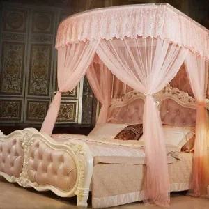 침대 모기장 레이스 캐노피모기장 아기방 침실모기장 공주모기장 핑크모기장