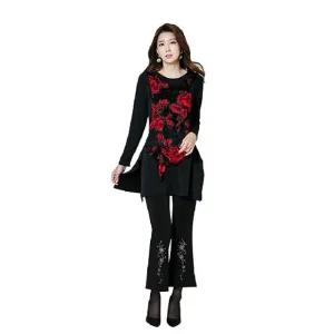 (쇼) 크리스마스 기모 롱 블라우스