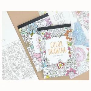 컬러 드로잉북 엽서 만들기 랜덤 5P 미니엽서 감성 hVM2+4Hjc