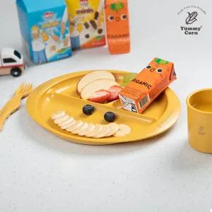 [비밀특가] 옥수수로 만든 유아식기 야미콘 삼절접시