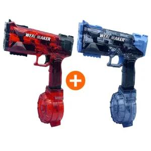 2개세트 고성능 전동 물총 2000mAh 반동형 충전식 물놀이 장난감