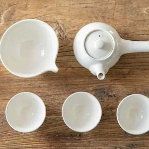 이천도자기 ZO38KU25 미색 3인 다기세트 전통찻잔 다기잔 다도