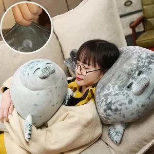 물범쿠션 모찌 물개베개 쿠션 화이트 40센티