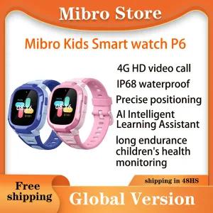 호환 Mibro Kids Smartwatch P6 4G 시계 GPS 방수 스포츠 모드 Reloj Inteligente para Nios Android 호환