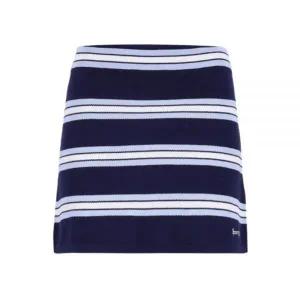 [스포티앤리치]SPORTY&RICH 25 Serif Logo Silk Pique Aline Skirt - NavyWhiteFlax Blue 149466751
