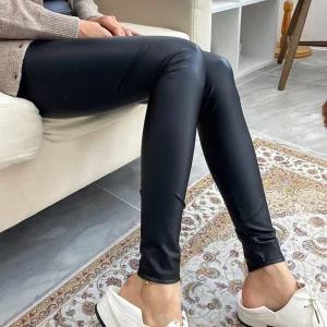 [유야]여성 하이웨스트 레자 가죽 레깅스 바지 -FLE0006- 겨울