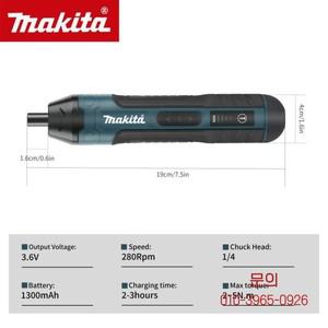 Makita 무선 전기 스크루 드라이버 1300mah 충전식 조정 전원 드릴 다기능 분해 토크 수리 도구