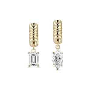 [도로시] 14k 스트링 팬시컷 랩 다이아몬드 5부 모아링 펜던트(2type)