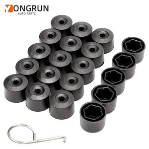 폭스 바겐 타이어에 한 자동차 휠 허브 먼지 커버 너트  장식 블랙 17mm 크기