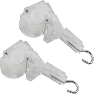 ZZLZX 2PCS 블라인드 완드 틸트 제어 틸터 미니 헤드 레일 메커니즘 교체 및 D자형 기어 후크 연결