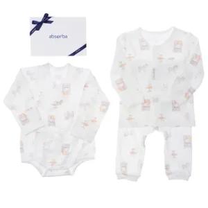 [갤러리아] (압소바.뱀.말띠.겨울출산백일돌아기내의)로빈뱀부내의+배내슈트세트(A2C-10M)