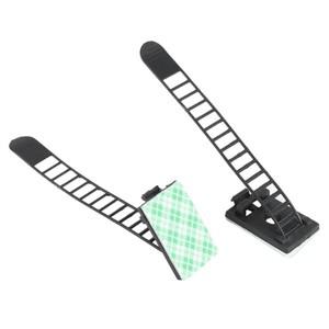 Y51A-250Pcs 2 크기 조정  자체 접착 나일론 케이블 스트랩 와이어 관리용 코드 클램프 크고 미니 소형 소