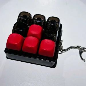 9키 키보드 키링 LED 키캡 딸깍이 피젯토이 손 장난감