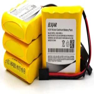 히텍 커넥터가 장착된 유츠조(4팩) 리시버 RX 배터리 팩 RC 비행기 항공기용 4.8V 1000mAh Ni-CD 충전식