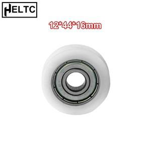 1pc U12 x 44x16mm U 그루브 휠 롤링 1cm 직경 10mm 트랙 라인 가이드 풀리 나일론 포장 플라스틱 주입 재