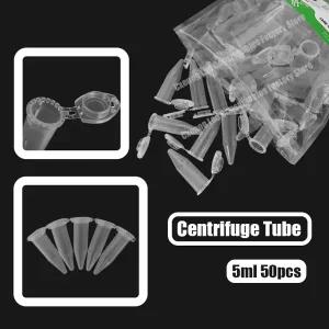 1 팩 50PCS 5ML 스크류 캡 원심 분리기 튜브 멸균 비 발열성 개별적으로 밀봉 된 실험실 용품