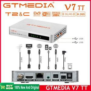 [호환]GTMEDIA V7 TT DVB-T/T2 디코더 지상파 TV 수신기 H.265 10비트 풀 HD 1080p(이더넷 지원 USB WiFi