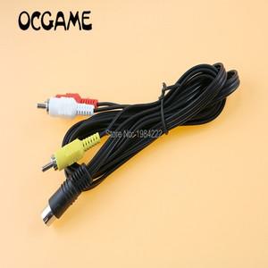 1pc 1.8m 니켈 도금 스테레오 AV 리드 Sega Saturn 시스템 콘솔 용 오디오 비디오 RCA 복합 케이블