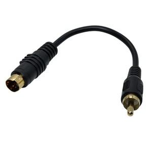 S-비디오 미니 소형 DIN 4PIN 플러그 암-AV RCA 남성/여성 오디오 확장 어댑터 금도금