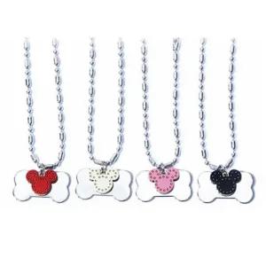 강아지 미키 목걸이3 12개 1P 애견 인식표 이름표