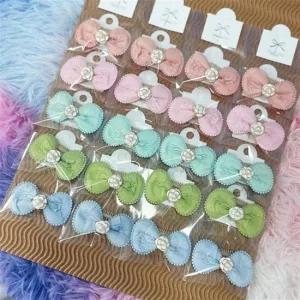 강아지 밀키로즈 빗살핀 20개 세트 애견  머리핀