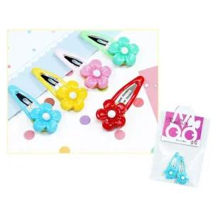 문펫 꽃 똑딱이핀 X5(랜덤) 강아지 패션 머리핀 똑핀